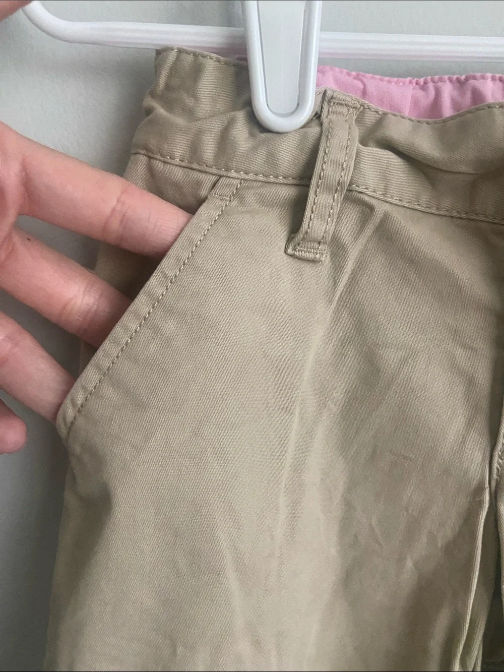 Cat and Jack uniform Khaki Shorts with Pink Lining school uniform 4T girls